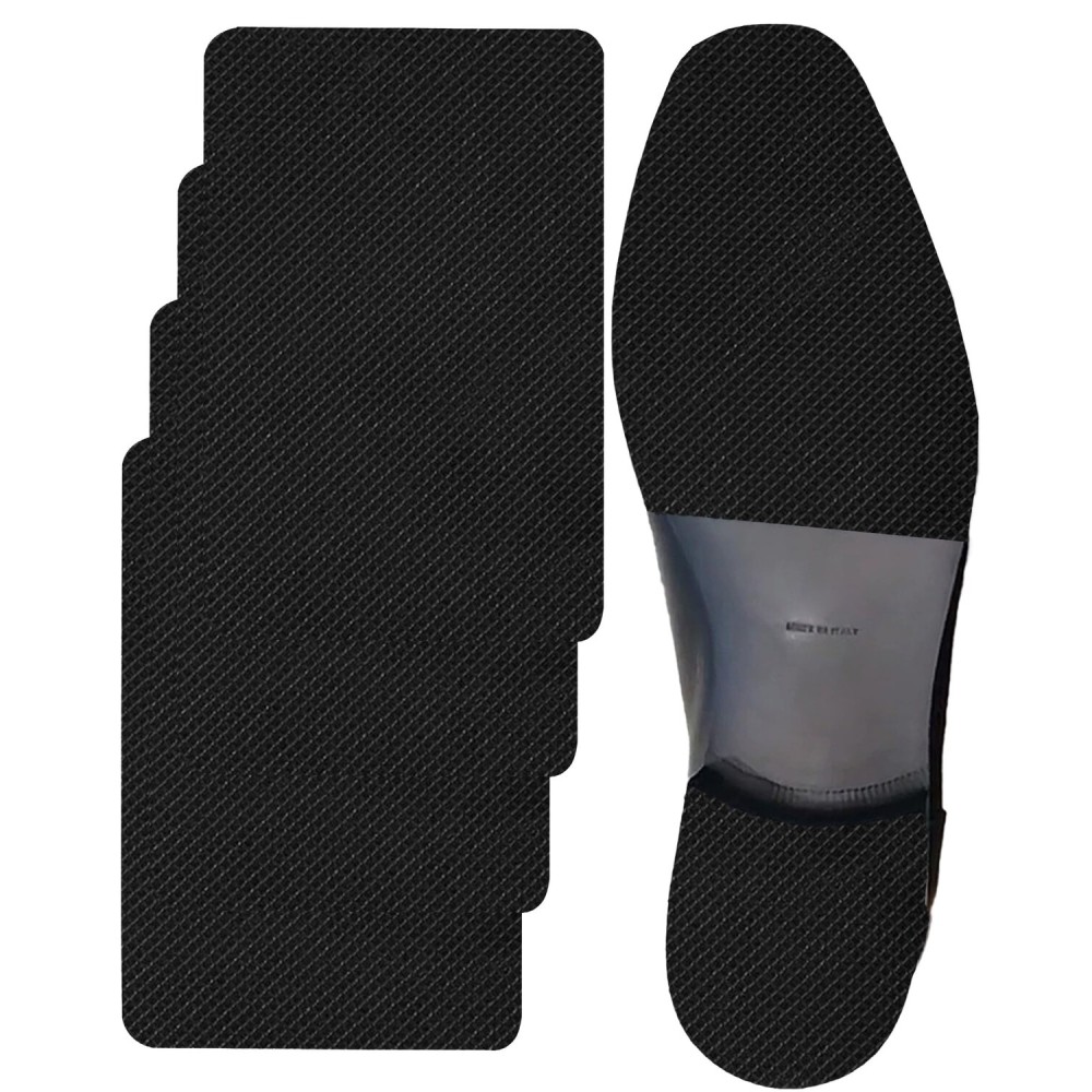 CZBYXA12 Black Shoe Sole Protector,Anti Slip Shoe Grips on Bottom of Shoes - Bottom Protector - Sole Guard - Non-Slip Shoe Pads for High Heels (6x4,Black-2Pairs)