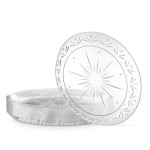 PLASTICPRO Premium Heavy Weight Crystal Clear Disposable Hard Plastic Plate (240, 7\'\' Inch Plates)