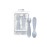 ezpz Mini Utensils - 12 Months+ (Fork & Spoon in Pewter) - 100% BPA Free Fork and Spoon - Toddler Utensils - Designed by a Pediatric Feeding Specialist