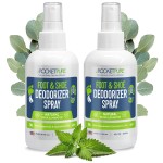 Rocket Pure Natural Foot & Shoe Deodorizer Spray - Foot Spray for Smelly Feet & Shoe Spray for Smelly Shoes - Removes, Controls & Prevents Odors - Made with Essential Oils - Made in USA (4oz, 2-Pack)
