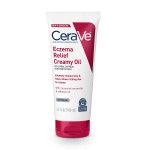 CeraVe Eczema Relief Creamy Body Oil, Eczema Calming Cream With Colloidal Oatmeal & Safflower Oil For Dry Skin & Itchy Skin Relief, Steroid Free & Paraben Free, 3.4 Ounce