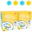 Simple Life Toilet Gel Stamp - Fresh Flower Scent, Anti-Limescale Toilet Cleaner Gel, Deodorizing & Long-Lasting Freshness, 64 Stamps, Blue & Yellow