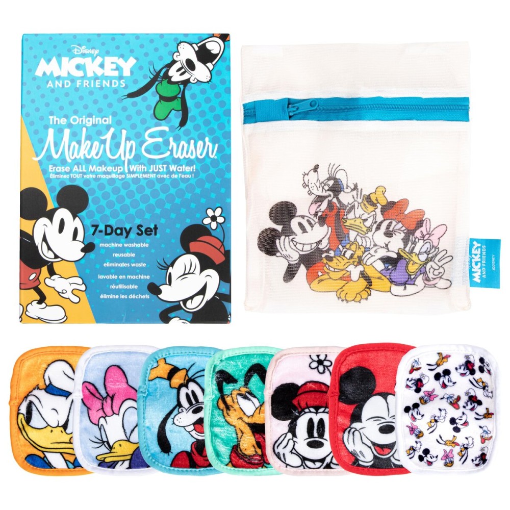 The Original Makeup Eraser, 7-Day Set, Erase All Makeup with Just Water, Including Waterproof Mascara, Eyeliner, Foundation, Lipstick, Sunscreen, and More! Mickey and Friends, 7ct.