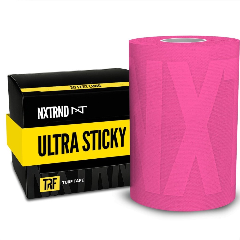 Nxtrnd TRF Turf Tape Football, Extra Wide Kinesiology Tape, Protects from Turf Burn (Pink)