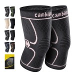 CAMBIVO 2 Pack Knee Brace, Knee Compression Sleeve for Men and Women, Knee Support for Running, Workout, Gym, Hiking, Sports (Pink, Small)