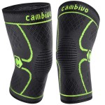 CAMBIVO 2 Pack Knee Brace, Knee Compression Sleeve for Men and Women, Knee Support for Running, Workout, Gym, Hiking, Sports (Green,Medium)