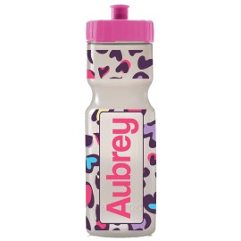 50 Strong 22oz Personalized Kids Squeeze Water Bottle - BPA-Free with Pull Top Cap - Durable & Reusable for School, Boys & Girls - Made in USA - Custom Name, Team or Number