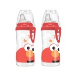 NUK Elmo Active Cup, 10oz, 2 Pack - BPA Free, Spill Proof Sippy Cup