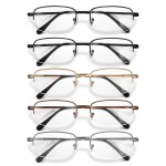 NOVIVON 1.75 Metal Reading Glasses Men - Durable Readers with Blue Light Filtering - Clear Vision