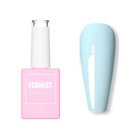 FZANEST Baby Blue Gel Nail Polish,Summer Color Yellow Nail Art Gel Polish Soak Off LED UV D15