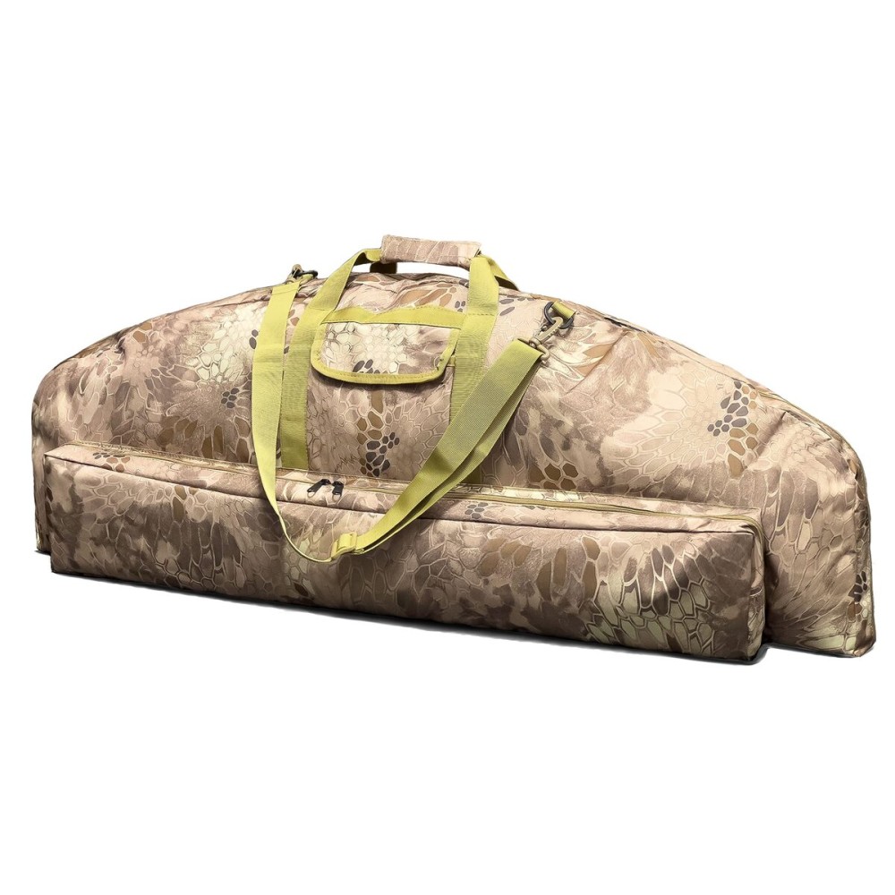 Silfrae Compound Bow Case Soft Bow Padded Case Light-Weight Bow Carry Bag with Arrow Pocket (Python Brown, L)