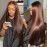 Hermosa 13x4 Brown Lace Front Wigs Human Hair 180 Density Straight Lace Frontal Human Hair Wigs Pre Plucked Hairline 4 Brown Color 28 Inch
