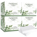 WOWOTEX Disposable Face Towel Biodegradable Large Dry Face Wipes 240 Count/4 Box Extra Thick Soft Clean Facial Towels for Sensitive Skin, Makeup Removing, Facial Cleansing, Nursing, Travel, 1012