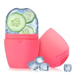 Evmliy Ice Roller for Face, Silicone Ice Roller Facial Ice Mold to Brighten Skin Enhancing Natural Glow, Reusable Ice Roller for Face & Eye Puffiness Relief, Face Roller Skin Care for Neck, Pink