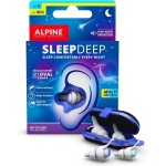 Alpine SleepDeep Multisize - Soft Ear Plugs for Sleeping and Concentration - New 3D Oval Shape and Noise Reducing Gel for Better Attenuation - 27dB - Ideal for Side Sleeper - 2-Pair Reusable: S + M/L