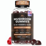 Effective Nutra Mushroom Gummies 2500mg - 10in1 Lions Mane, Reishi, Chaga, Cordyceps & More - Focus, Clarity, Memory, Immunity, Energy - Natural Raspberry Flavor, Vegan, Made in USA (90 Count)