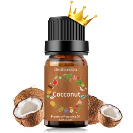 Sedbuwza Coconut Essential Oil, Pure Organic Coconut Fragrance Oil for Diffuser, Humidifier, Soap, Candle, Perfume