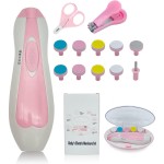 Baby Nail Trimmer File with Light Safe Electric Nail Clippers Kit for Newborn Infant Toddler Kids (Pink)