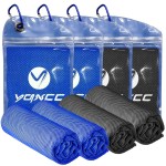 YQXCC 4 Pack Cooling Towels | 40x12 | Cool for Neck and Face | Microfiber Soft Breathable Chilly | for Yoga, Sport, Golf, Gym, Camping, Running & More Activities