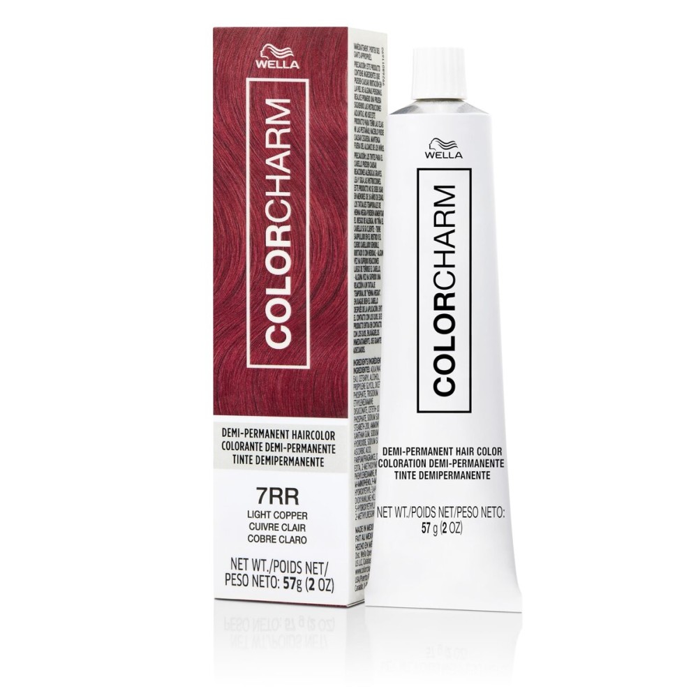 COLORCHARM Demi Permanent Hair Color 7RR Light Copper Gloss, Refresh & Tone 2 Fl Oz