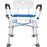 KingPavonini Shower Chair for Inside Shower, 550LBs Heavy Duty Bath Chair with Arms, Medical Shower Seat, Bath Stool Safety Shower Bench with Reinforced Crossing Bar for Elderly, Adults, Disabled