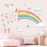 decalmile Rainbow Wall Decals Unicorn Rainbow Butterflies Clouds Wall Stickers Baby Nursery Girls Bedroom Daycare Wall Decor Gifts for Girls