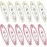 Waydress 12 Pcs Hair Clip Barrettes for Women Oval Snap Tortoise Metal Snap Clips Thin Hair Grips Ellipse Clips Non Slip Barrettes Accessories, 2.8 In(Vivid Style)