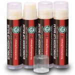 Earth\'s Daughter SPF Lip Balm 4-Pack Strawberry Flavor Stocking Stuffers - Lip Sunscreen, SPF 15, Organic Ingredients, Beeswax, Coconut Oil, Vitamin E - Hypoallergenic, Paraben Free, Gluten Free