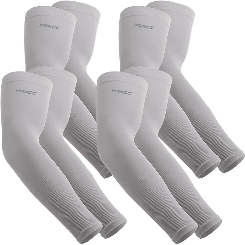 YQXCC 4 Pairs Arm Sleeves for Men Women | UPF 50 Cooling UV Sun Protection | Sports Compression Sleeves