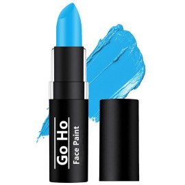 Go Ho Makeup Sky Blue Cream-Blendable Stick - Body Paint Professional SFX Makeup,Safe Facepaint Nose&Lip Smacking for HalloweenSky Blue