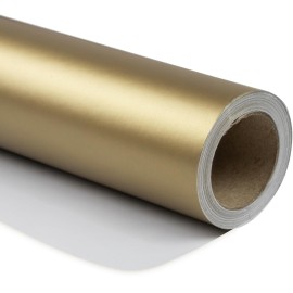 RUSPEPA Gold Wrapping Paper Solid Color for Christmas, Wedding, Birthday, Shower, Congrats, and Holiday - 30 inches x 32.8 feet