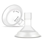 Maymom MyFit Comfy Series 21 mm Two-Piece Design Breastshield Compatible with Medela Breast Pump Parts; Replace Medela Shields; Fit MaxFlow Flex Connector; 2pc