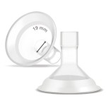 Maymom MyFit Comfy Series 19 mm Two-Piece Design Breastshield Compatible with Medela Breast Pump Parts; Replace Medela Shields; Fit MaxFlow Flex Connector; 2pc