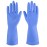 IUCGE Rubber cleaning gloves blue 3 Pairs for Household,Reuseable dishwashing gloves for Kitchen.(3,Small)