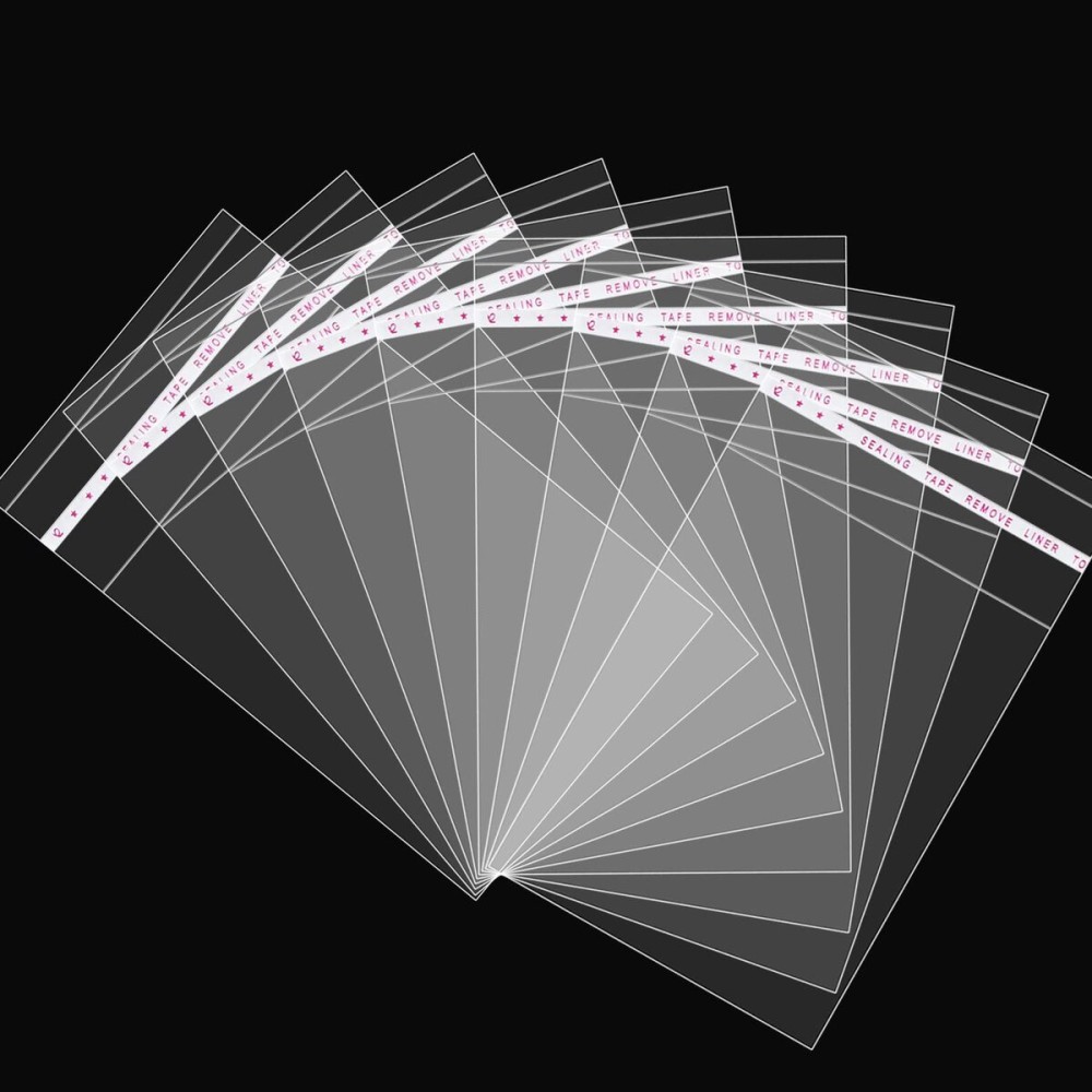 240Pcs Self Sealing Cellophane Bag 3x5 Inches 1.4 Mils Small Clear Plastic Bags Reusable Self Adhesive OPP Bags for Candy, Bakery Cookie, Treat, Jewelry, Cards