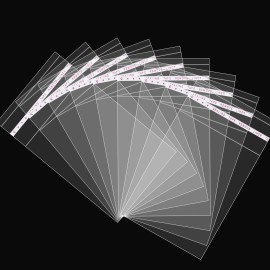 240Pcs Self Sealing Cellophane Bag 3x5 Inches 1.4 Mils Small Clear Plastic Bags Reusable Self Adhesive OPP Bags for Candy, Bakery Cookie, Treat, Jewelry, Cards