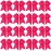 16PCS 8 Large Cheer Hair Bows Ponytail Holder Elastic Band Handmade for Cheerleading Teen Girls College Sports (Dark Rose, 1 Count (Pack of 16))