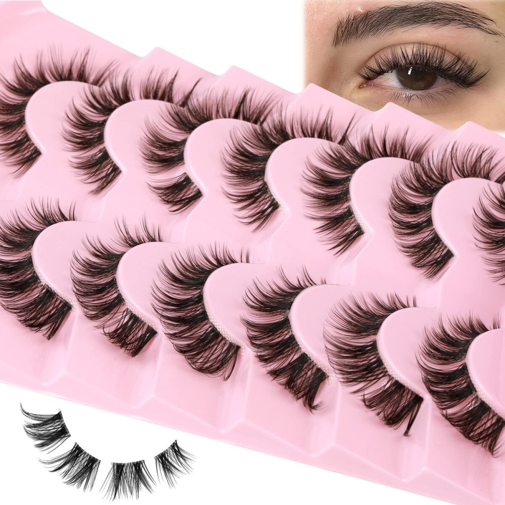 Cluster Lashes 56 Wisps DIY Lashes Natural Look Cat Eye Clear Band Mink Lashes Pack 8-14mm Wispy 3D False Eyelashes by ALICE