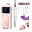 MOCOWIND Portable Nail Drill Professional 35000 RPM, Rechargeable Electric Nail File Machine Cordless E-File for Acrylic Gel Polishing Removing with Bits Kit for Manicure Salon Home, Pink