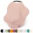 Simka Rose Car Seat Cover Baby & Nursing Cover Up for Breastfeeding - Breathable Multi-Use Privacy Nursing Canopy, Soft Stretchy Rayon Blend Carseat for Baby Boys & Girls - Blush