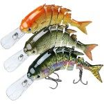 TRUSCEND Easy Catch Swimmax, Magic Noisy Turbulent Wiggling and Vibrating Actions for More Bites, Segmented Swimbait Jointed by Dyneema Strongest Fiber, Lifelike Fishing Lures for Relax Family Fishing