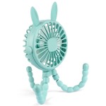 Keweis Stroller Fan Mini Handheld Octopus Fan Baby Fan with Flexible Tripod Wrapped on Stroller, Car Seat, Student Bed, Bike USB Rechargeable Fan, Desk Fan for Office and Baby Room or Outdoor