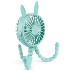Keweis Stroller Fan Mini Handheld Octopus Fan Baby Fan with Flexible Tripod Wrapped on Stroller, Car Seat, Student Bed, Bike USB Rechargeable Fan, Desk Fan for Office and Baby Room or Outdoor