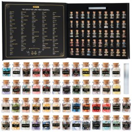 Bulk Crystals and Healing Stones 50 PCS - Real Mini Crystals for Spell Jars - Crystals for Witchcraft - Crystal Sets for Witchcraft Supplies - Real Crystal Witch Healing Crystals for Beginners Set