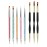 FULINJOY 8PCS Nail Art Brushes, Double-Ended Brush and Dotting Tool Kit, Dual End Nail Art Pen Brush Acrylic Round Flat Painting Drawing Liner Nail Tools