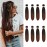 8 Pack Ombre Braiding Hair Pre Stretched - 16 55G/Pack Premium Pre Stretched Braiding Hair Extensions, Professional Itch Free Hot Water Setting Perm Yaki Texture Prestretched Hair(1B30)