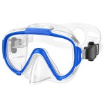 Norabidea Swim Goggles Adult Kids, Anti Fog Swimming Goggles with Nose Cover ,No Leaking Clear Snorkel Dive Mask 180 Wide View Men Women Youth Boys Girls