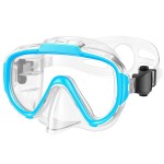 Norabidea Swim Goggles Adult Kids, Anti Fog Swimming Goggles with Nose Cover ,No Leaking Clear Snorkel Dive Mask 180 Wide View Men Women Youth Boys Girls