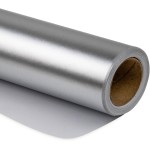 RUSPEPA Silver Wrapping Paper Solid Color - Mini Roll - for Wedding, Birthday, Shower, Congrats, and Holiday - 17 Inches X 32.8 Feet