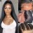 bunGiol 28Inch Lace Front Wigs Human Hair 180% Density 13x4 HD Transparent Straight Lace Front Wigs Human Hair Pre Plucked Brazilian Virgin Hair Lace Frontal Wigs For Black Women
